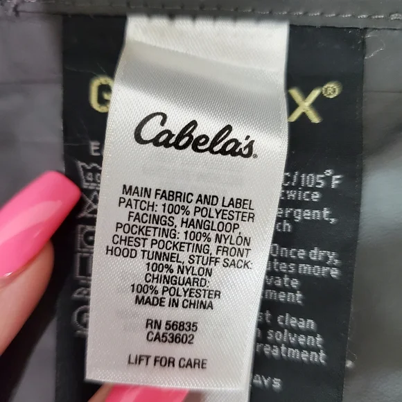 Cabela's Men's Gore-Tex Light Fishing Rain Boating Jacket Coat Black Size LT EUC - Picture 14 of 14